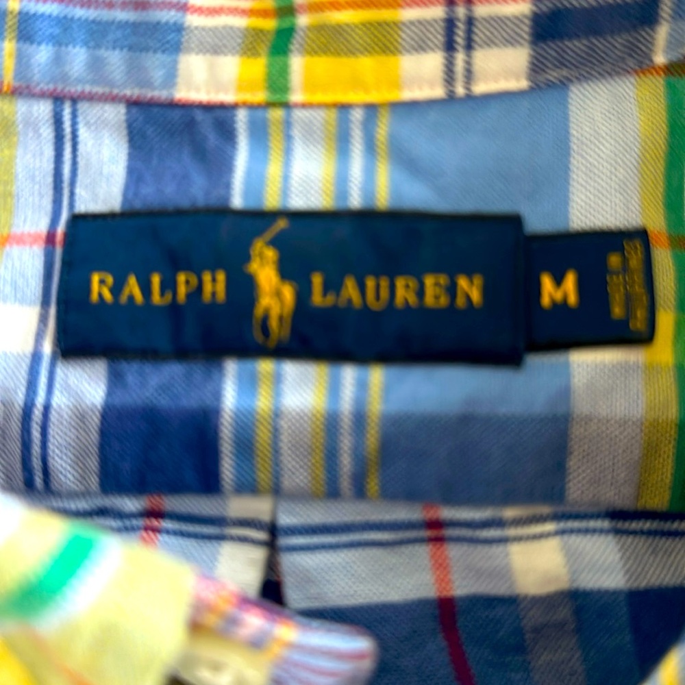 Ralph Lauren Men’s Med Long Sleeve ButtonDown Plaid